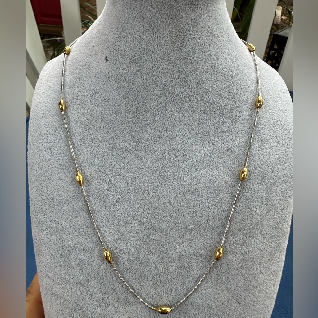 Stainless Steel Elegant Gold And Silver Necklace